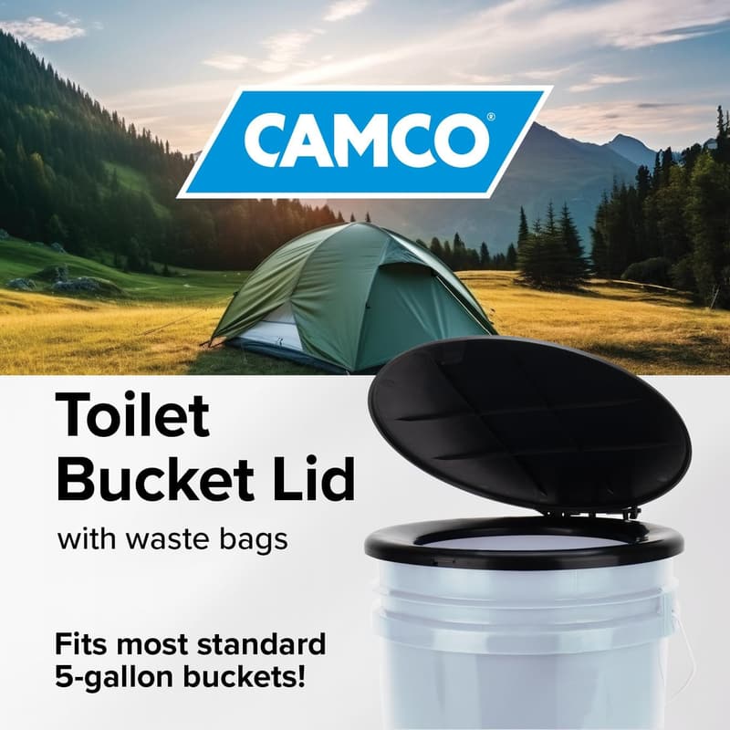 Portable Camping Toilet Seat for 5 Gallon Bucket with Lid