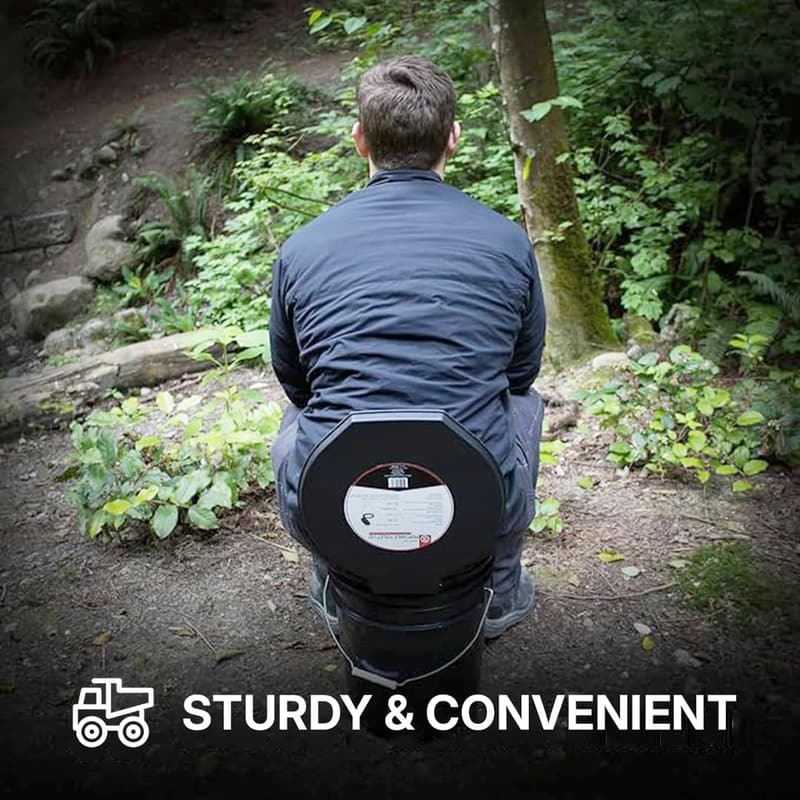 Portable Camping Toilet Seat with Lid - Ideal for Emergencies