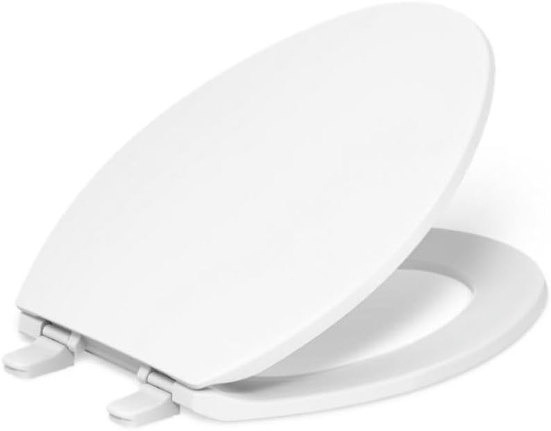 Kohler Brevia White Elongated Toilet Seat with Quiet-Close Feature