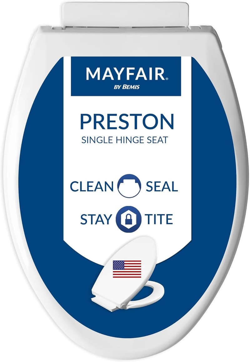 Modern Elongated Slow Close Toilet Seat – Easy Clean, White