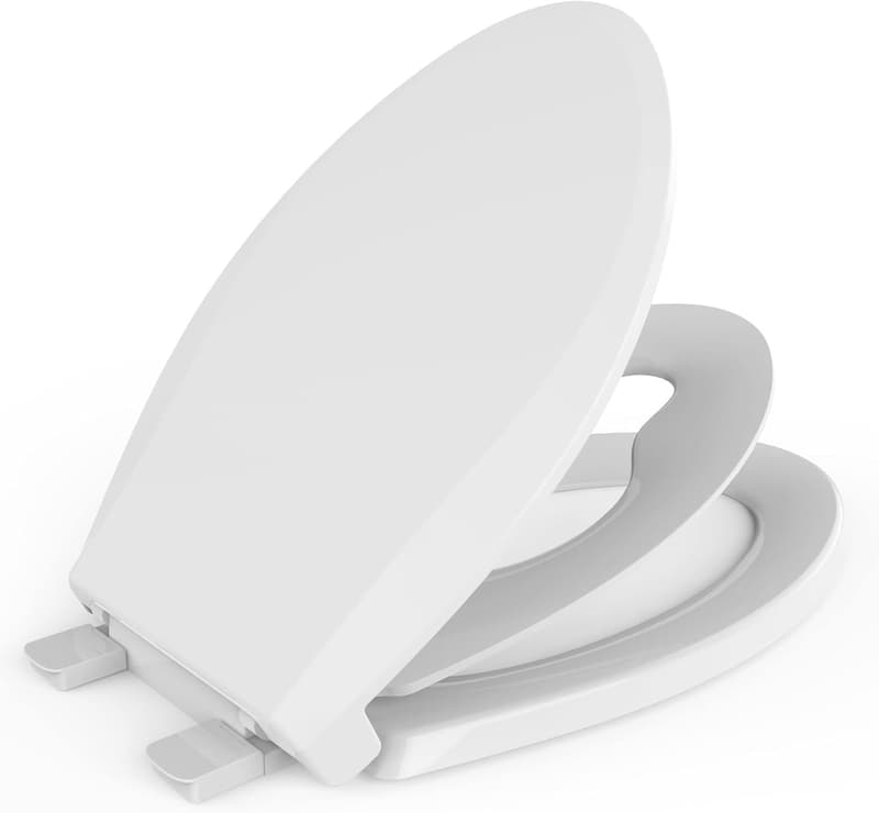 Potty Training Toilet Seat with Built-In Toddler Attachment
