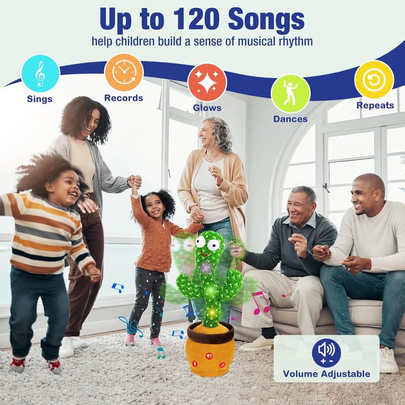 Dancing Talking Cactus Toy for Toddlers - Interactive Gift