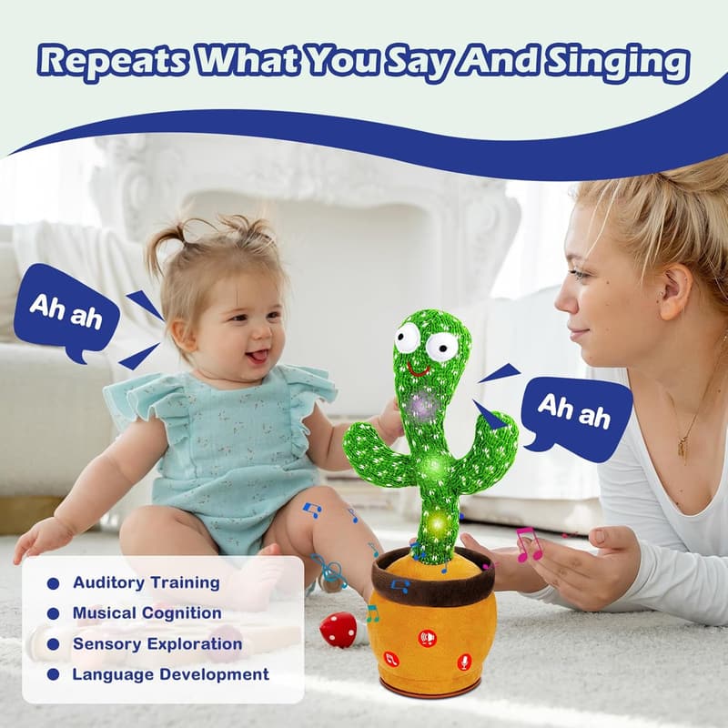 Dancing Talking Cactus Toy for Toddlers - Interactive Gift