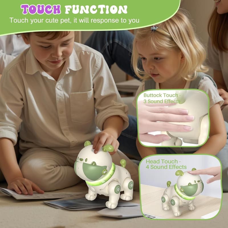 Remote Control Robot Dog Toy for Kids with Music and Recording