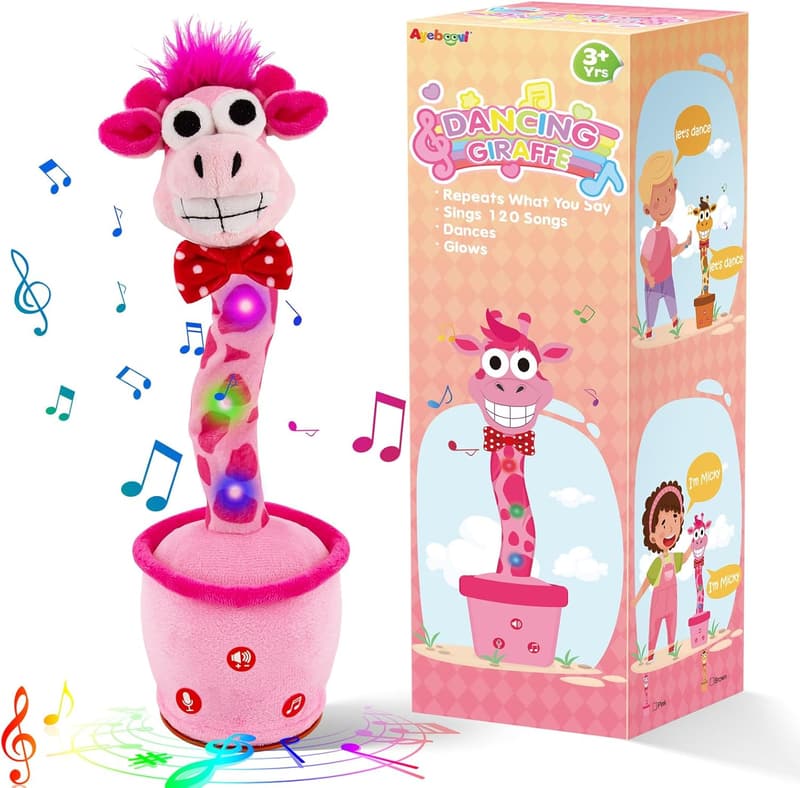 Singing Giraffe Plush Toy with Mimicking Features for Kids 3-6