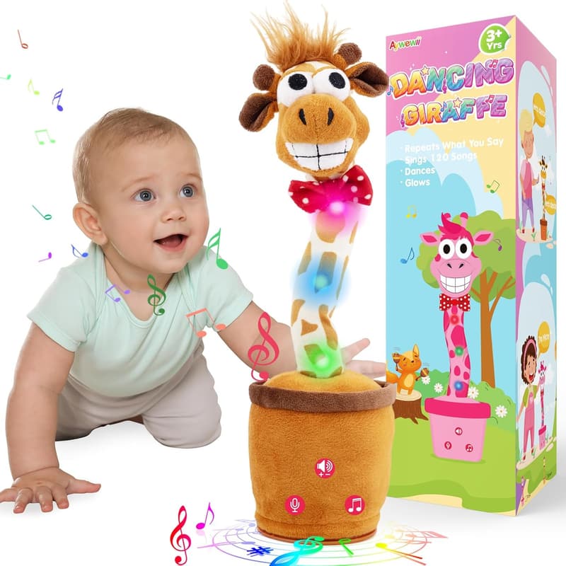 Talking Giraffe Toy for Toddlers - Mimics & Sings 120 Songs