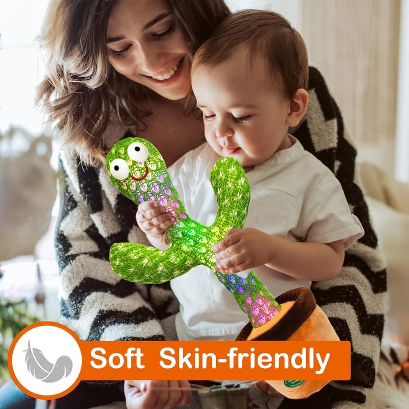 Dancing Talking Cactus Toy with 120 Songs for Babies