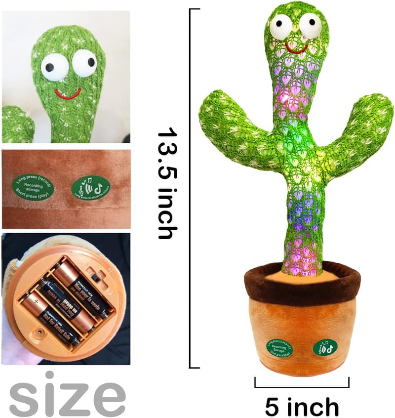 Dancing Talking Cactus Toy with 120 Songs for Babies