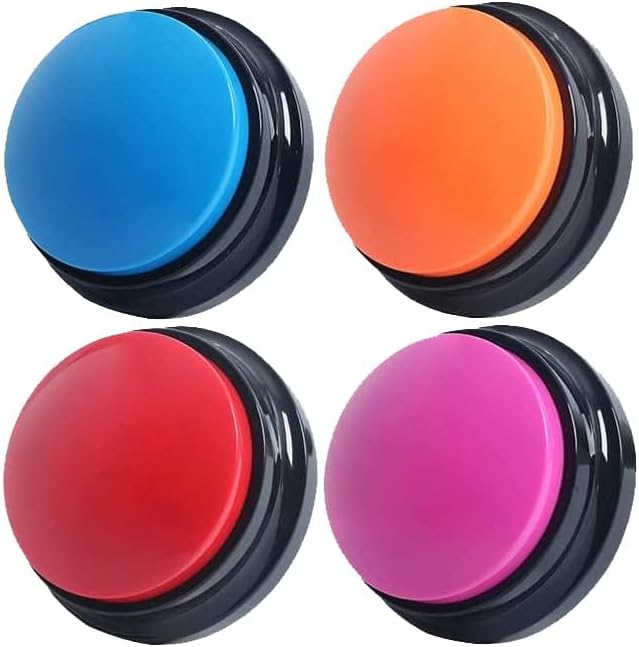 Dog Communication Button Set - 4 Pack with 30s Voice Playback