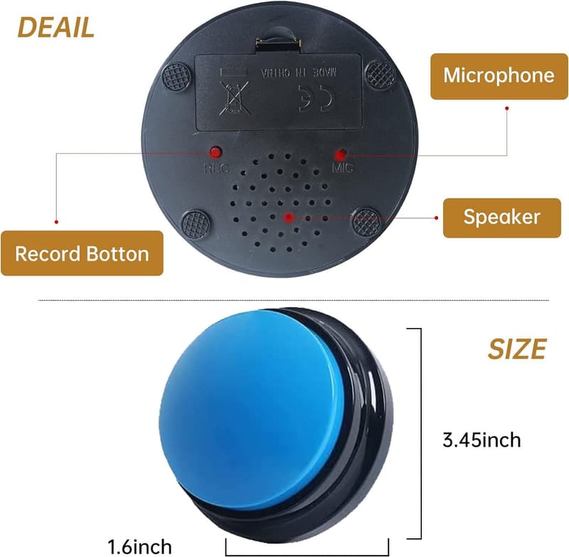 Dog Communication Button Set - 4 Pack with 30s Voice Playback