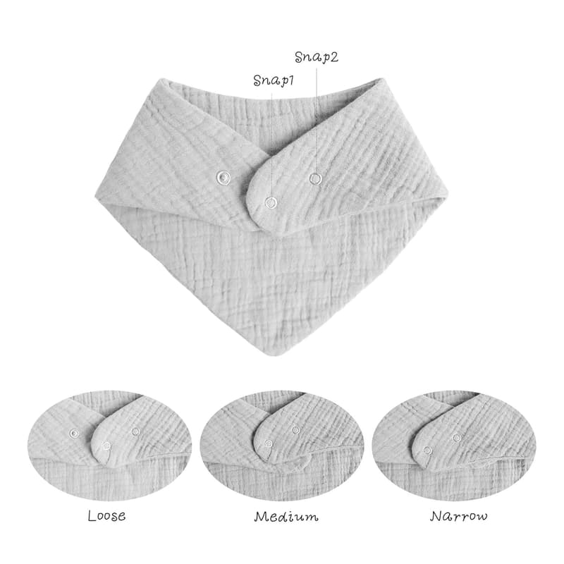 Soft 100% Cotton Baby Bibs Set for Teething - Unisex, 10 Pack