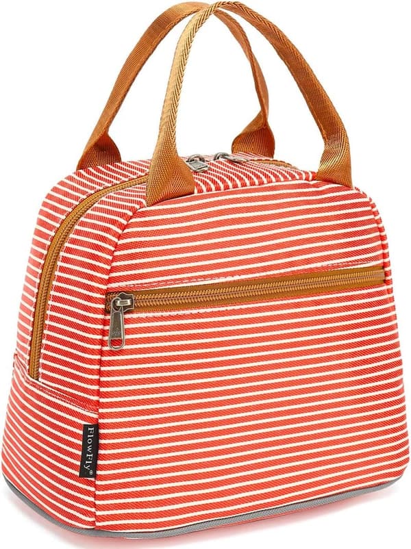 Insulated Lunch Cooler Tote Bag for Women & Men, Red