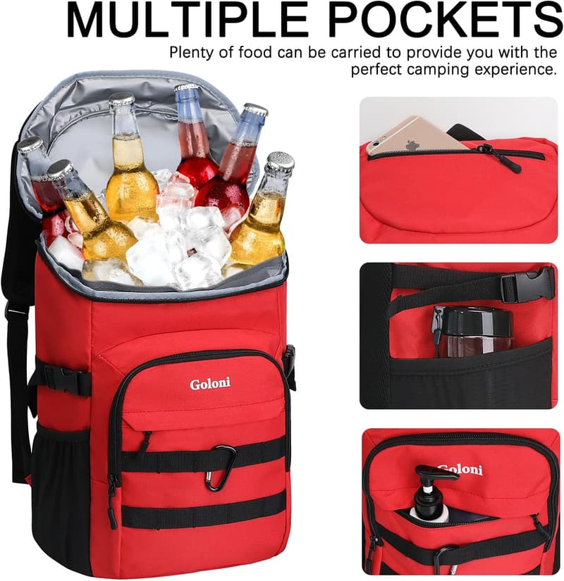 Insulated Leak-Proof Cooler Backpack for Camping & Travel
