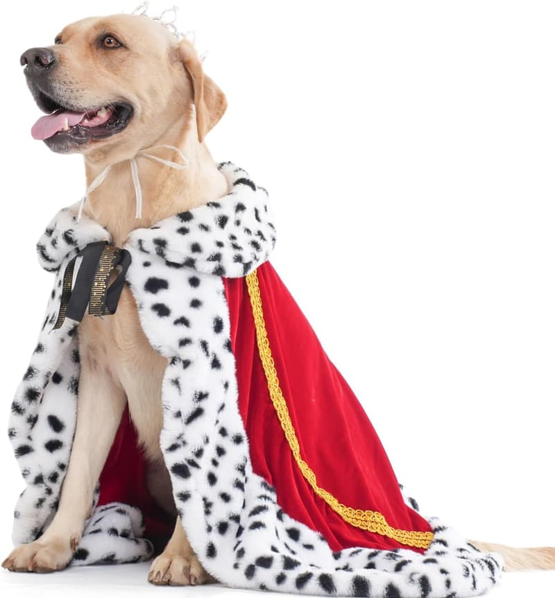 Halloween Red Fur Cloak Costume for Pets - XL