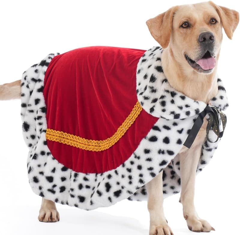 Halloween Red Fur Cloak Costume for Pets - XL