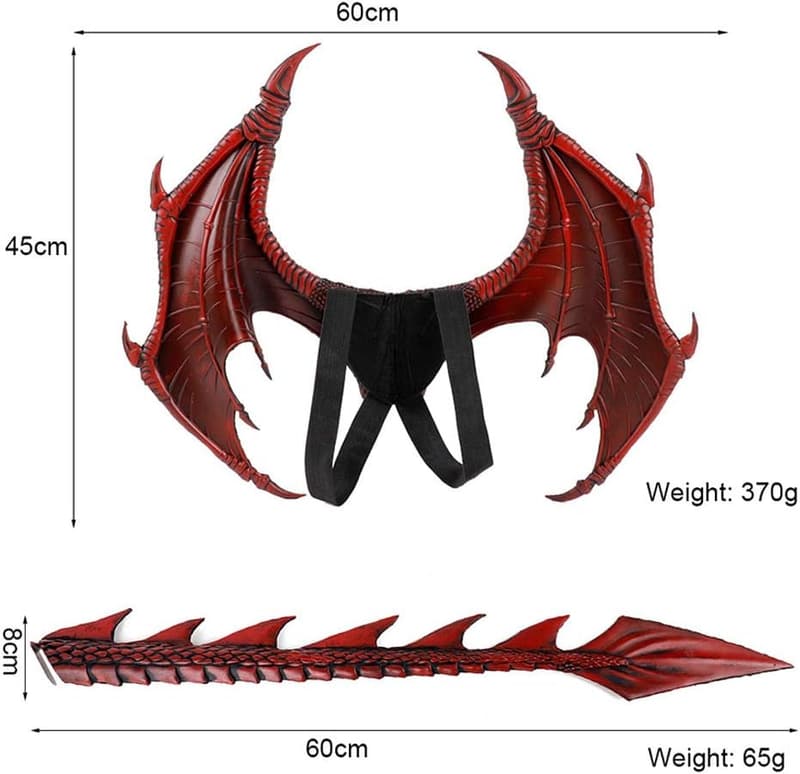 Dragon Wings Cosplay Props with Tail