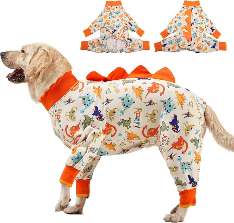 Large Dog Recovery Suit - Lightweight Anti-Licking Jurassic Knit