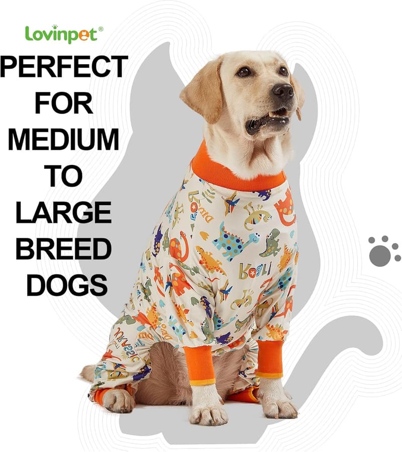 Large Dog Recovery Suit - Lightweight Anti-Licking Jurassic Knit