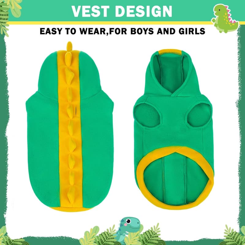 Dinosaur Halloween Costume for Dogs & Cats - Warm Fleece Apparel