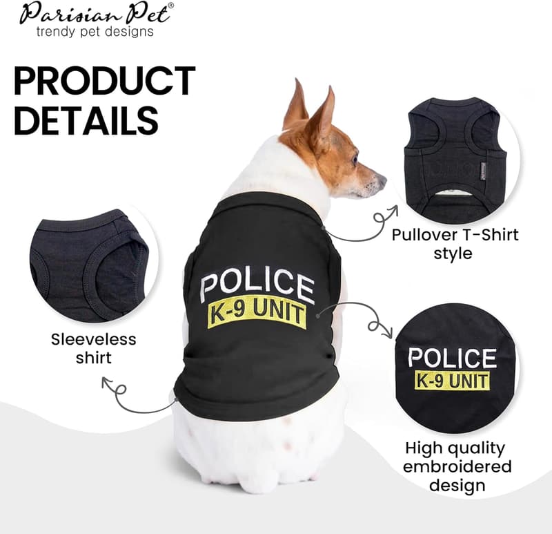 Police K-9 Unit Dog T-Shirt - 100% Cotton, Breathable, XS