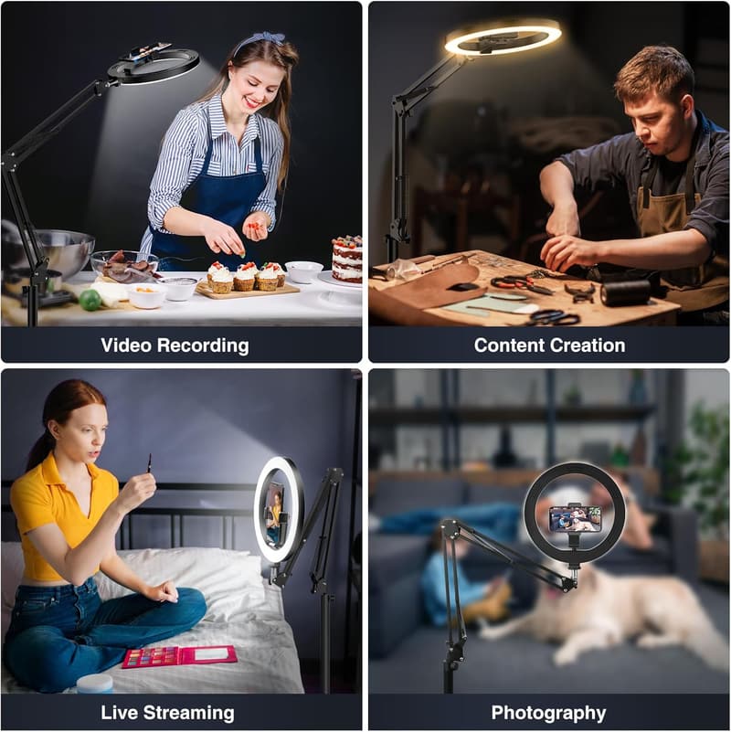 10” Ring Light with Stand for Video Recording & Streaming