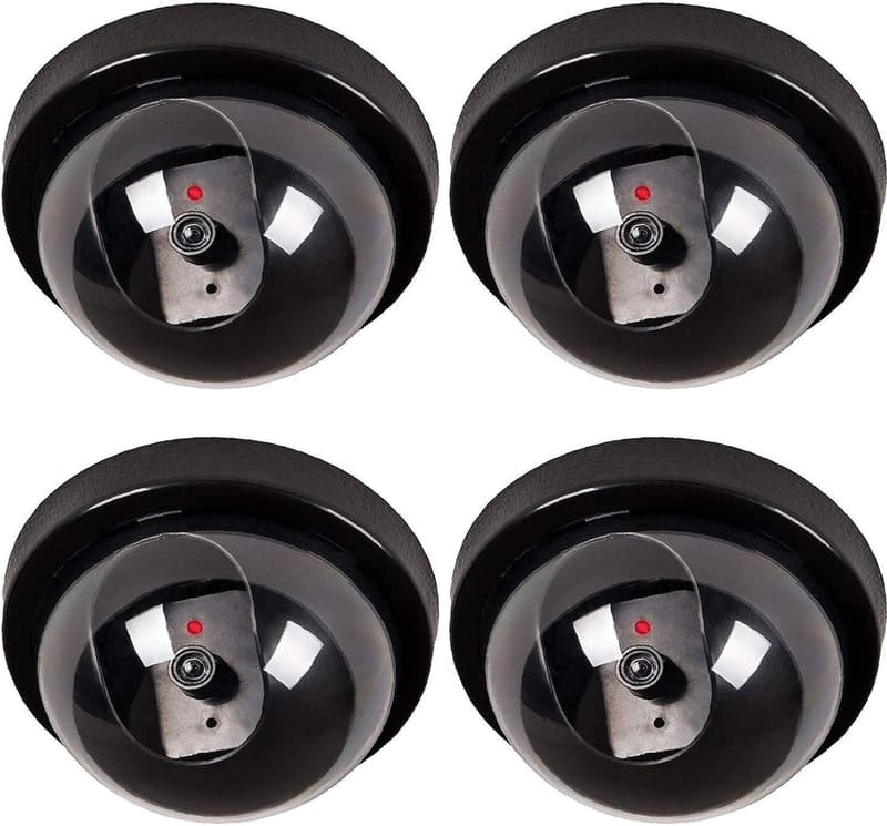 WALI Fake Security Dome Camera with LED Light - 4 Pack