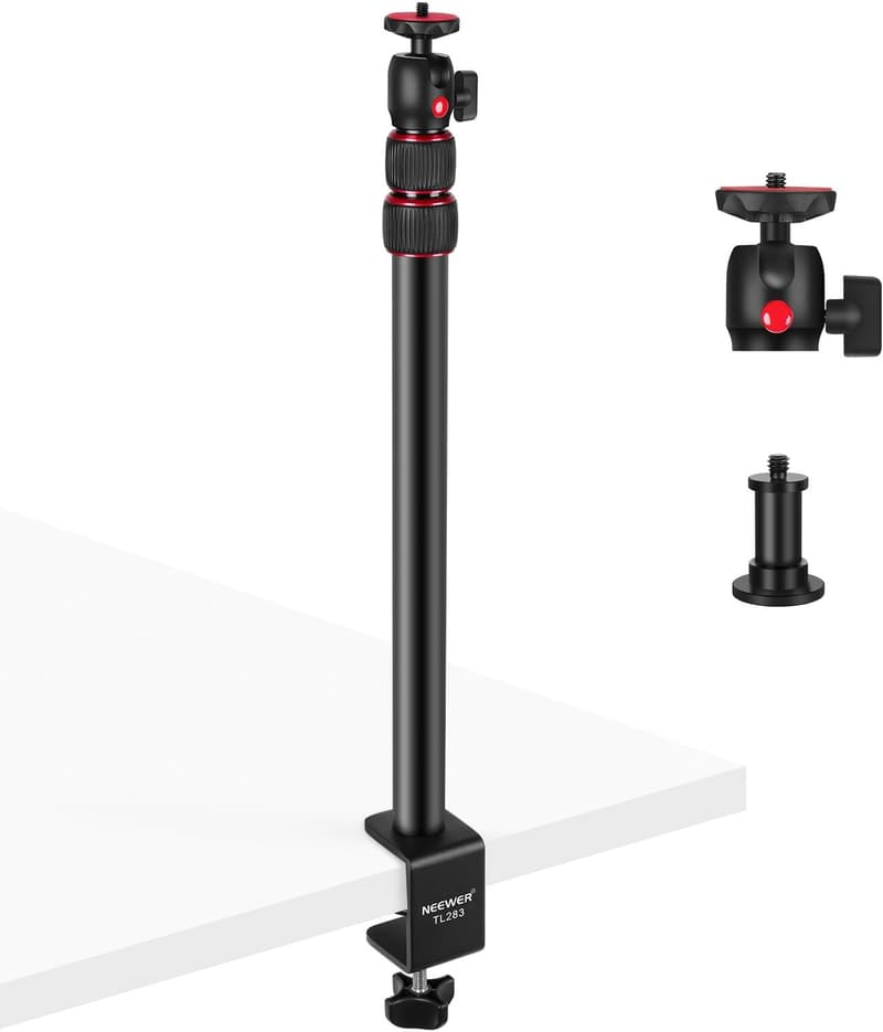 Adjustable Desk Mount for DSLR & Ring Light – 17