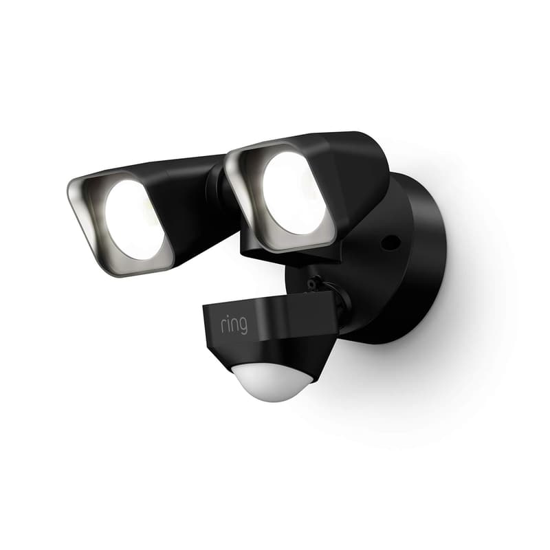 Ring Outdoor Motion-Sensor Floodlight Security Light, Black
