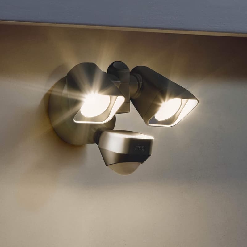 Ring Outdoor Motion-Sensor Floodlight Security Light, Black