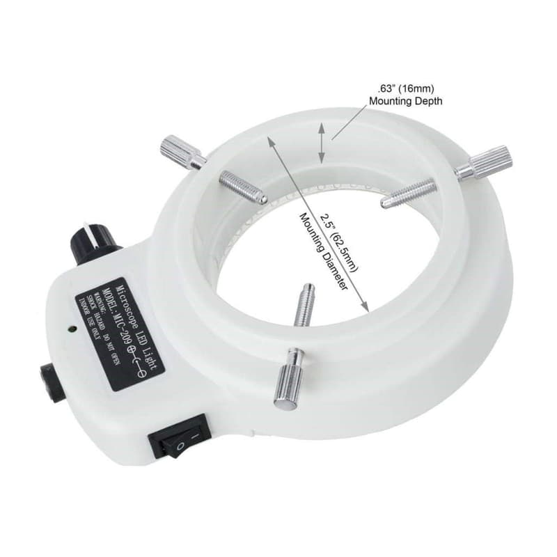 Adjustable 144 LED Ring Light Illuminator for Microscopes