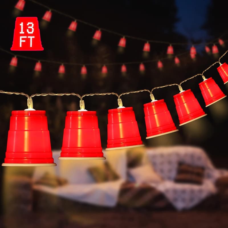 Graduation Party LED String Lights with Mini Shot Cups