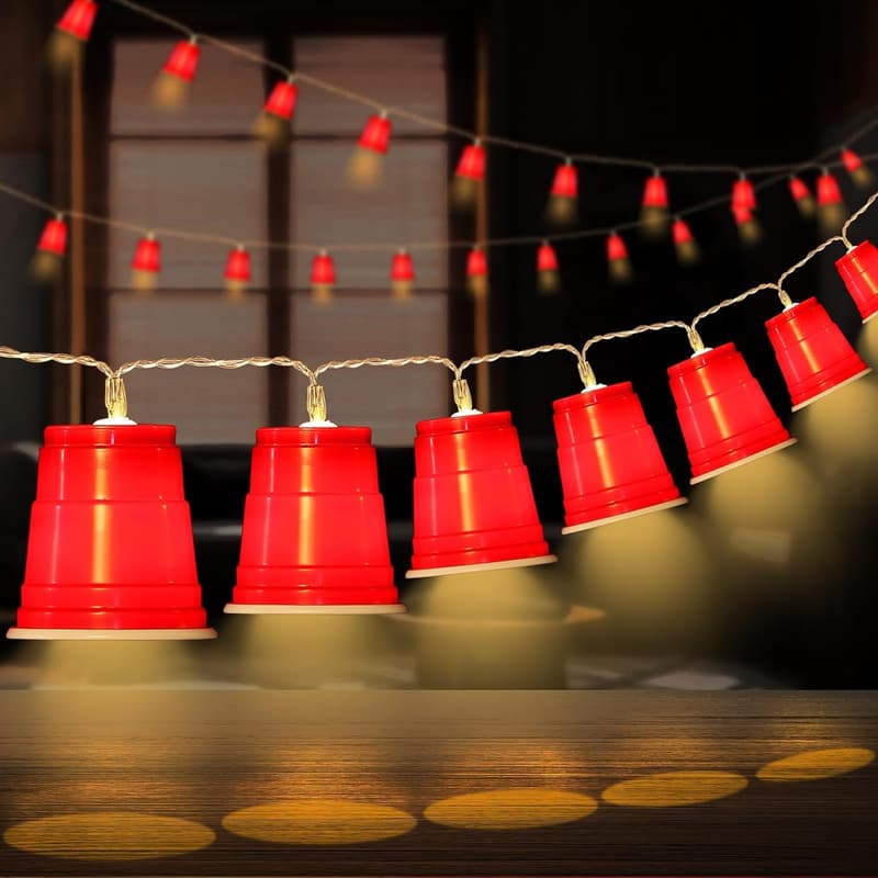Graduation Party LED Mini Shot Cup String Lights - 2 Pack
