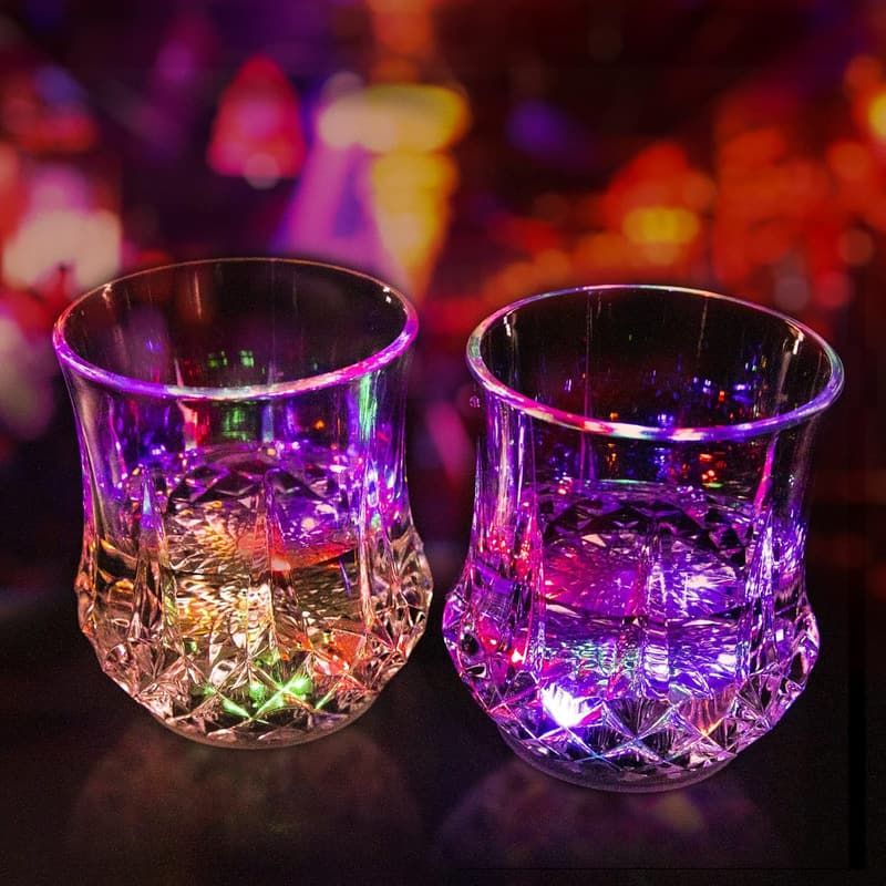 Multicolor LED Shot Glasses - Fun Light-Up Party Cups