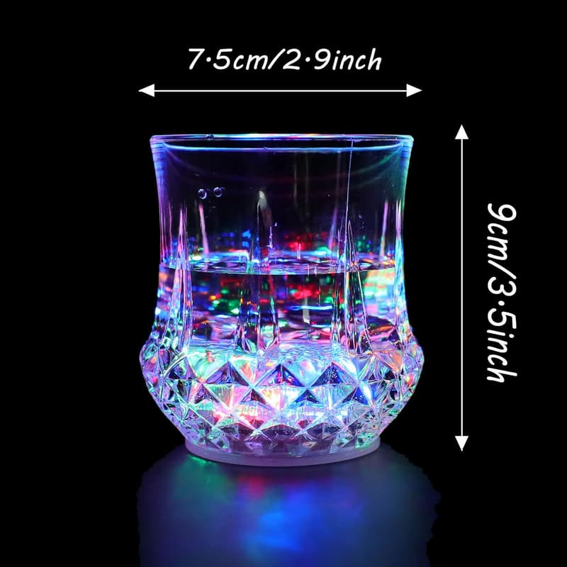 Multicolor LED Shot Glasses - Fun Light-Up Party Cups