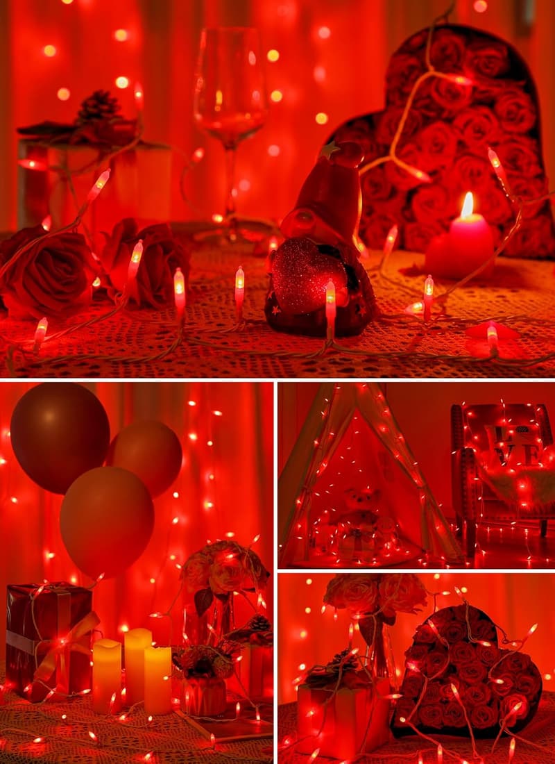 Valentine's Day 100 LED Waterproof String Lights - 39 Ft