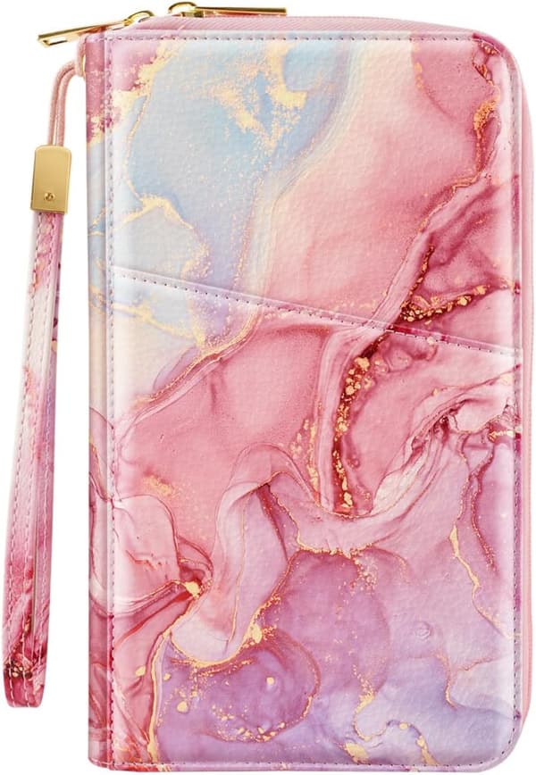 RFID Blocking PU Leather Passport Holder Wallet for Travel
