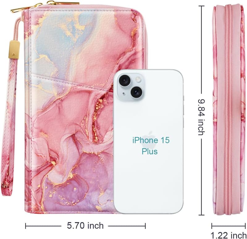 RFID Blocking PU Leather Passport Holder Wallet for Travel