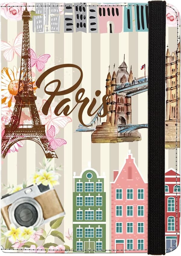 Eiffel Tower RFID Passport & Vaccine Card Holder for Travelers