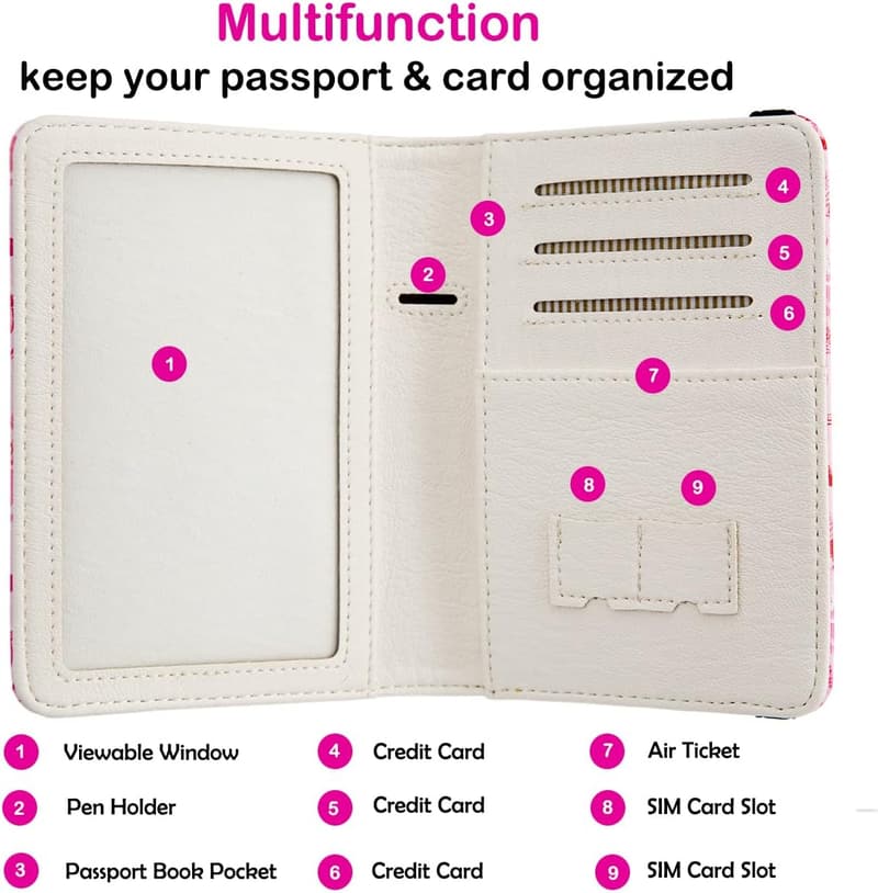 Eiffel Tower RFID Passport & Vaccine Card Holder for Travelers