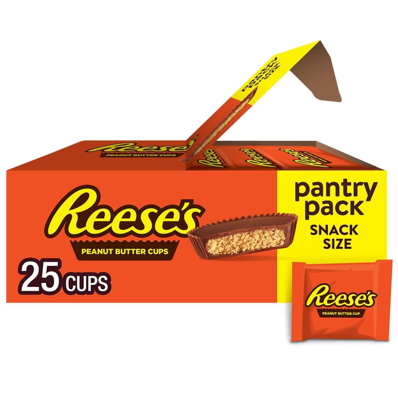 REESE'S Milk Chocolate Peanut Butter Cups, Snack Size Pack, 13.75 oz