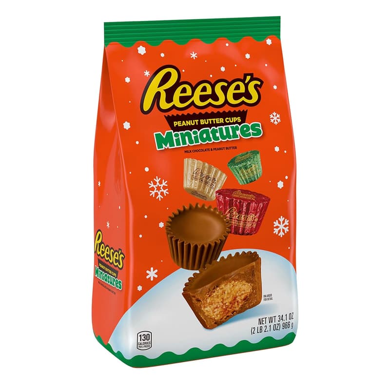 REESE'S Mini Milk Chocolate Peanut Butter Cups, 34.1 oz Bag