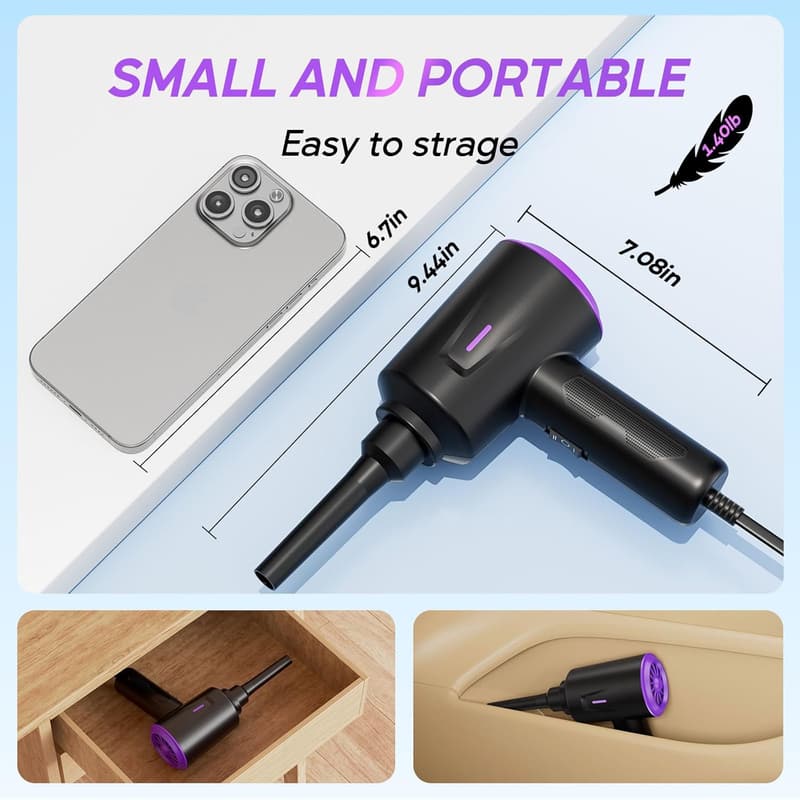 Energy Efficient Compressed Air Duster for Keyboard Cleaning