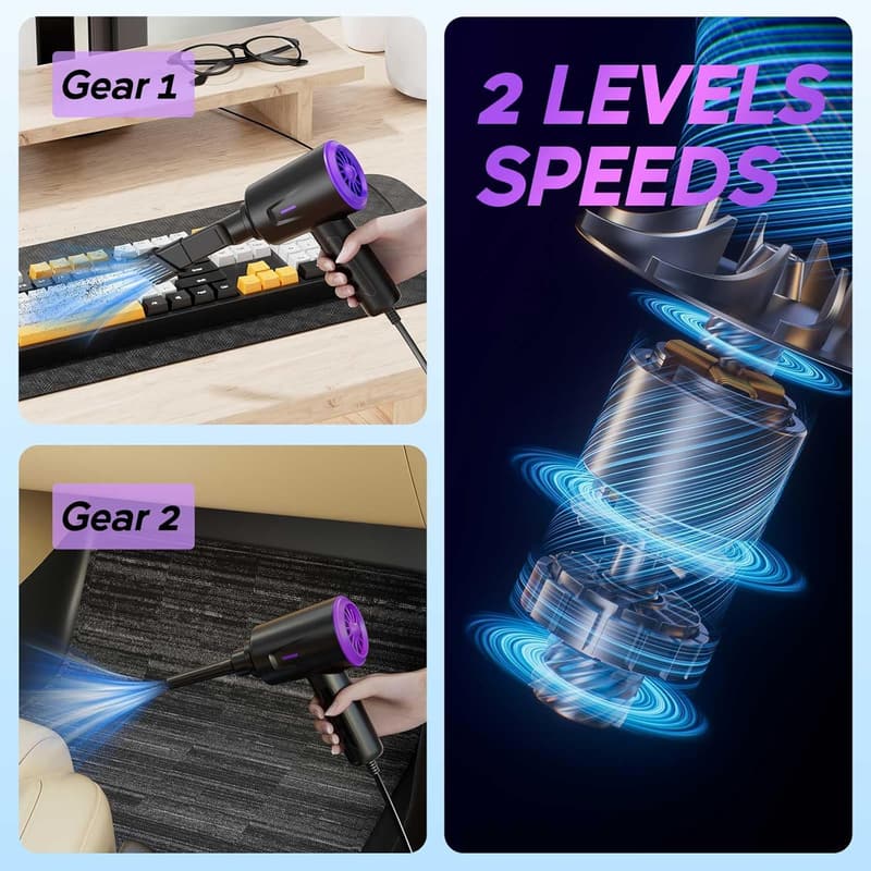 Energy Efficient Compressed Air Duster for Keyboard Cleaning