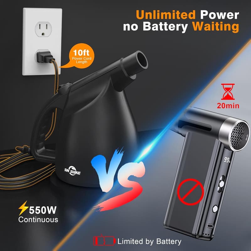 Electric Air Duster – Reusable Compressed Air Cleaner for Computers