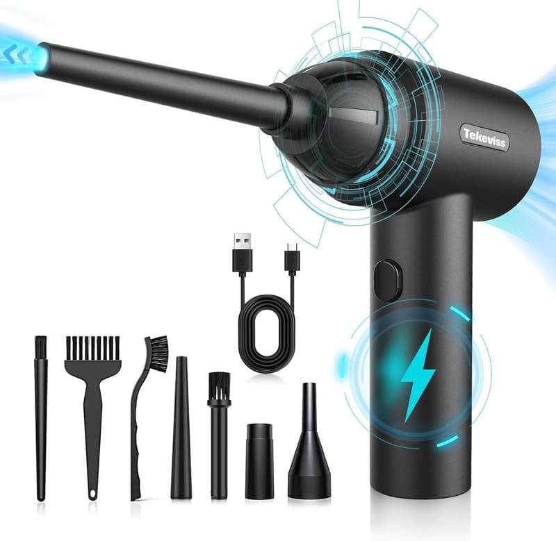 Rechargeable Cordless Air Duster - 100,000 RPM, 8000mAh