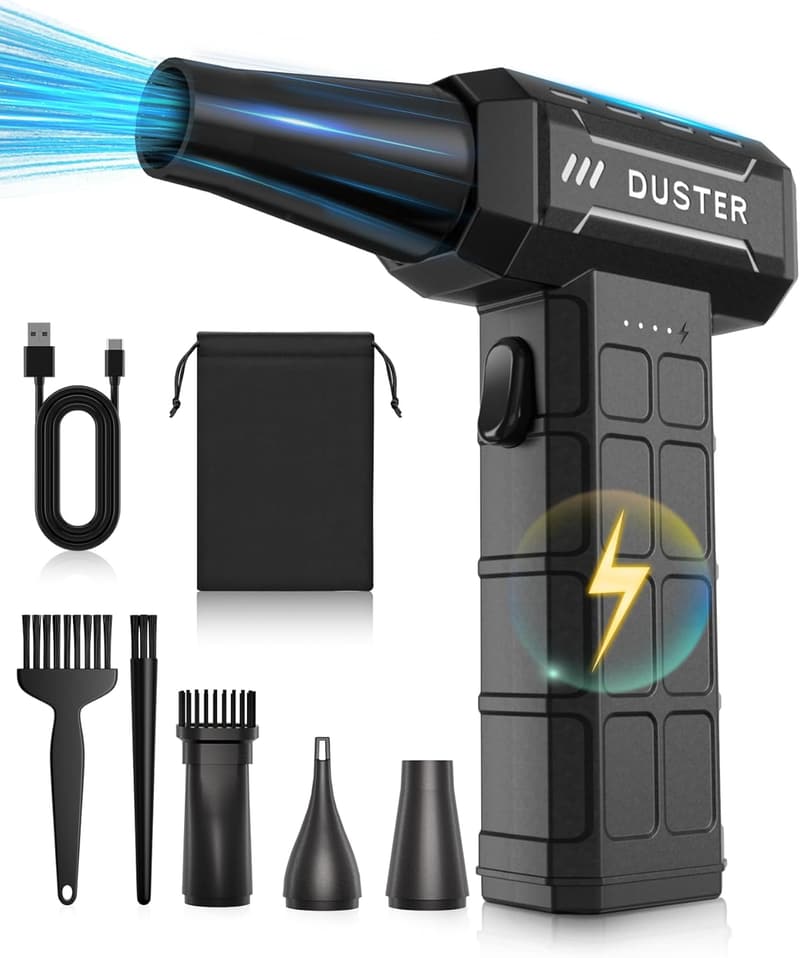 Cordless Rechargeable Air Duster for Electronics Cleaning