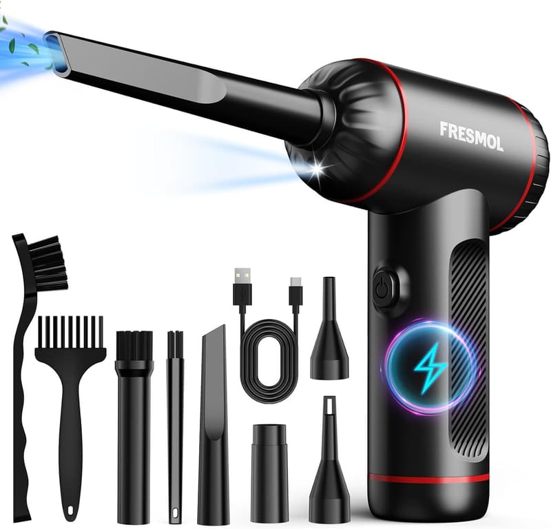 Cordless Electric Air Duster with LED Light for Device Cleaning