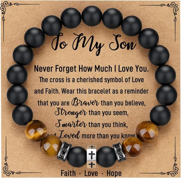 Christian Cross Bracelet for Boys - Perfect Graduation Gift