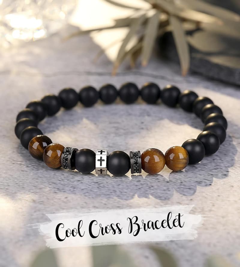 Christian Cross Bracelet for Boys - Perfect Graduation Gift