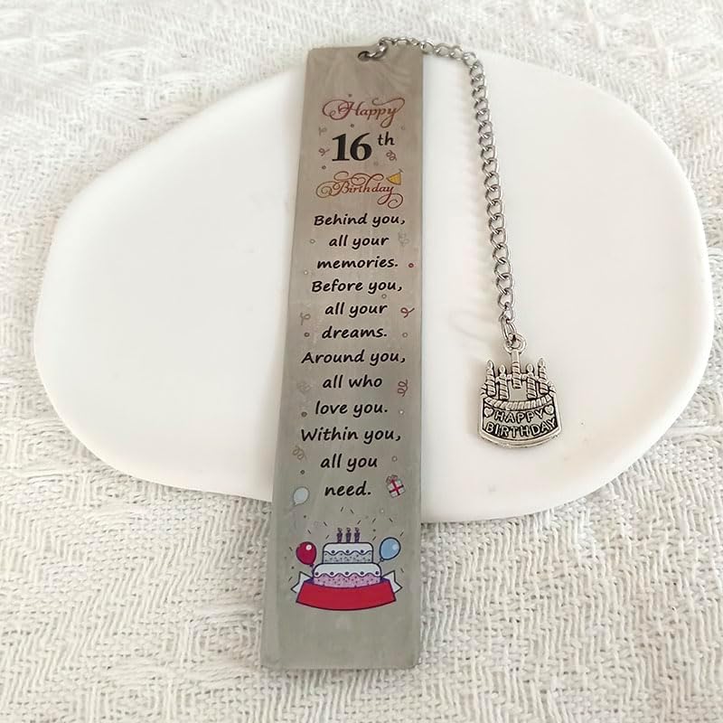 16th Birthday Bookmark for Book Lovers - Unique Gift for Girls